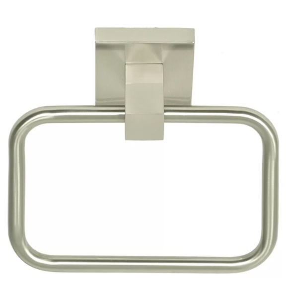 New w box: Brushed Nickel Rectangle Towel Ring - Picture 3 of 3